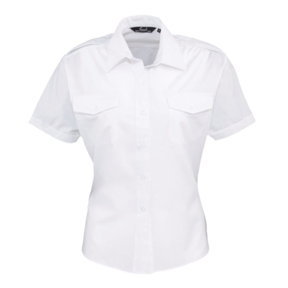 Premier Ladies Short Sleeve Pilot Shirt Thumbnail